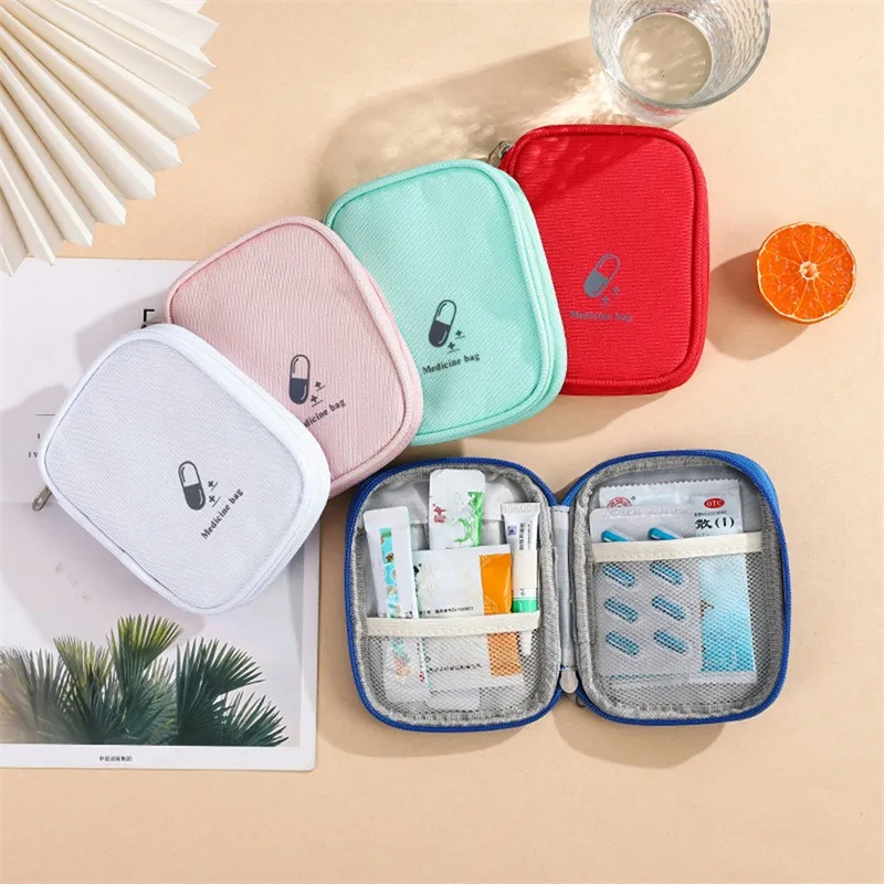 

First Aid Medicine Bag Portable Medicine Storage Box Emergency Kits Pills Package Container For Home Travel Office
