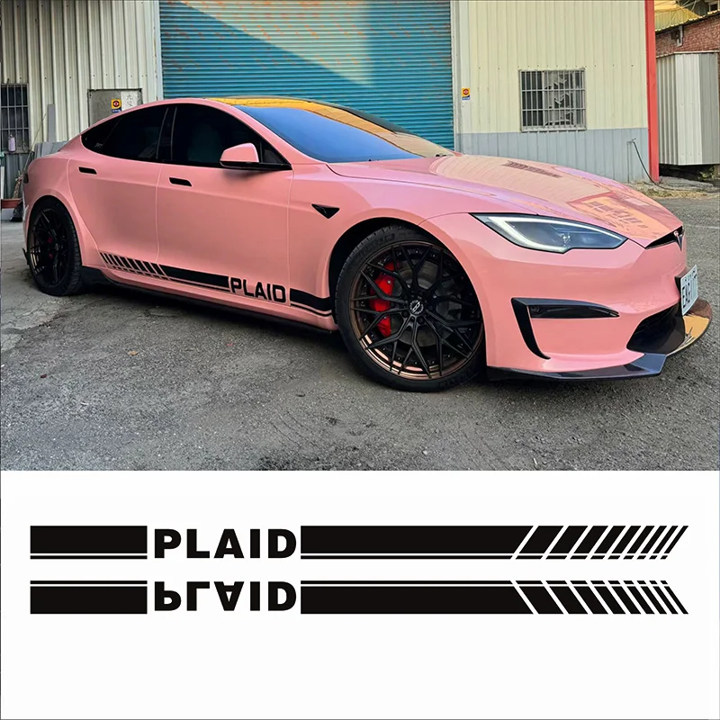 Car Tesla Side Stripes Engine Cover Sticker Model 3 Y X S Color Strip Decal Body Door Hood trim Personality decal