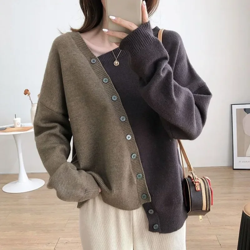 Cardigan for Women Vintage Korean Streetwear Loose Attractive New in Knitted Sweater Woman Knitwear Youth Casual Y2k Fashion Hot