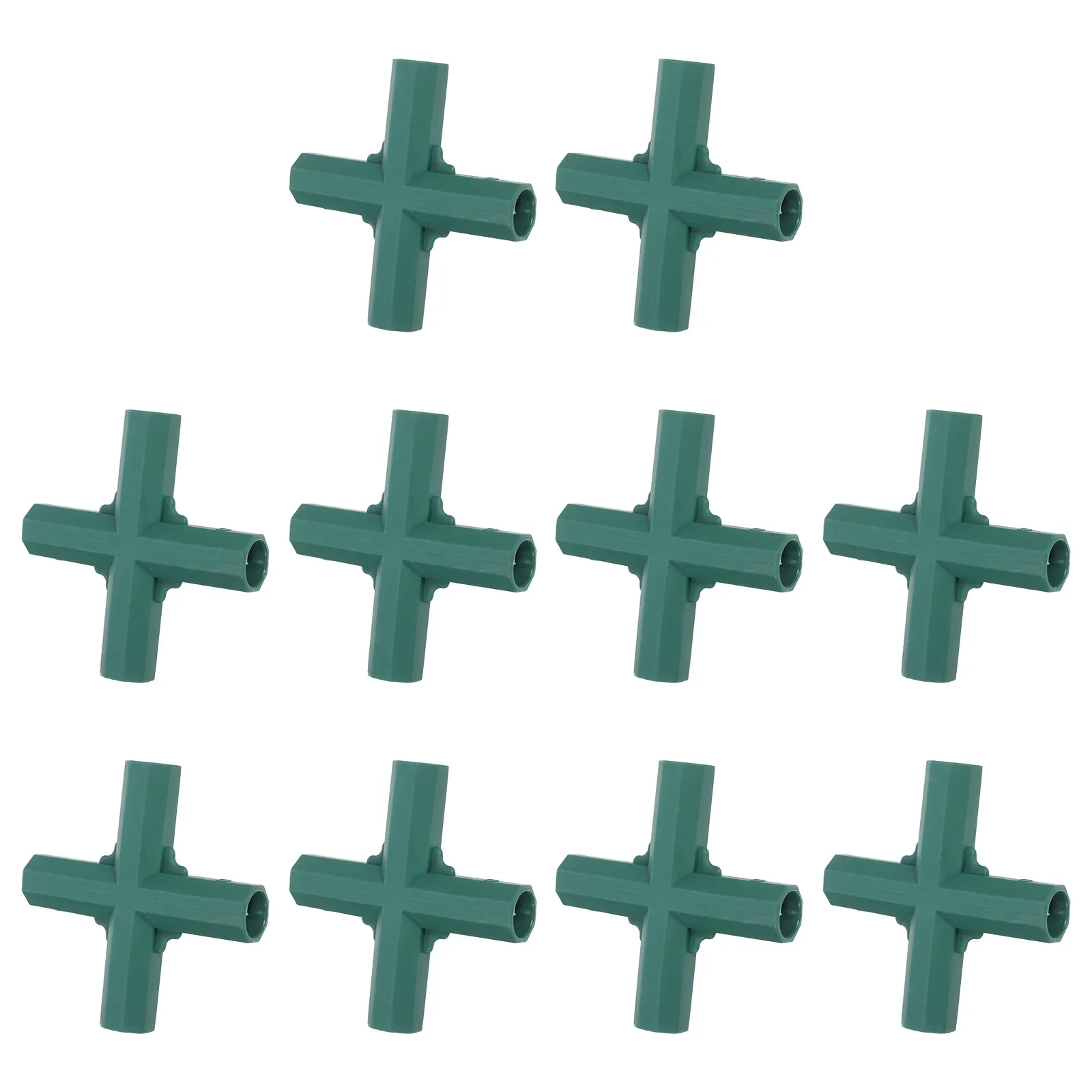 

10pcs 16Mm Greenhouse Pipe Pvc Cross Fitting Durable Garden Frame Joint Irrigation Systems Diy Canopy Structures Plastic Tube