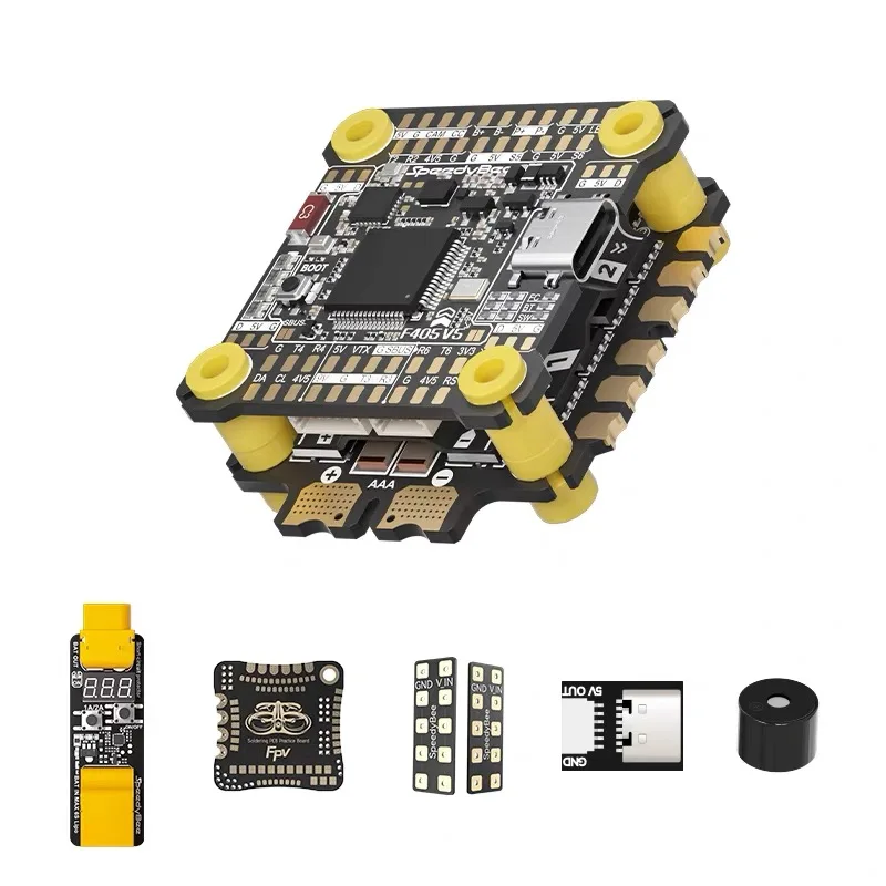For SpeedyBee F405 V5 AIO Flight Controller with 55A ESC, Suitable for FPV Drone, Supports F4 FC Bluetooth Configuration