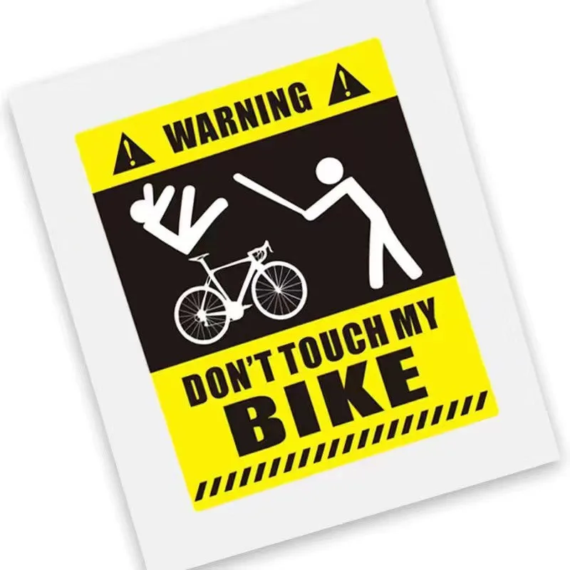 Bike Sticker Don\'t Touch My Bike Sticker Road Bike Mountain Bike Frame Sticker Decorative Bike Sticker
