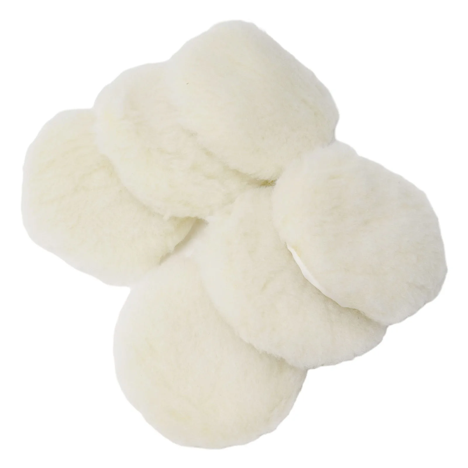 Brand New Buffing Pads Washable 125mm 5inch 6Pcs Bonnet Buffing Wheel Pad Buffer Lamb Wool Polisher Automotive