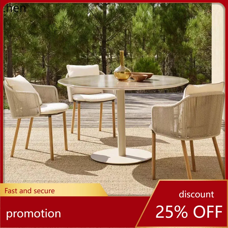 

HXL Outdoor Table and Chair Set for Courtyard, Rainproof and Sunproof, Leisure Sunroom Table and Chair Combination