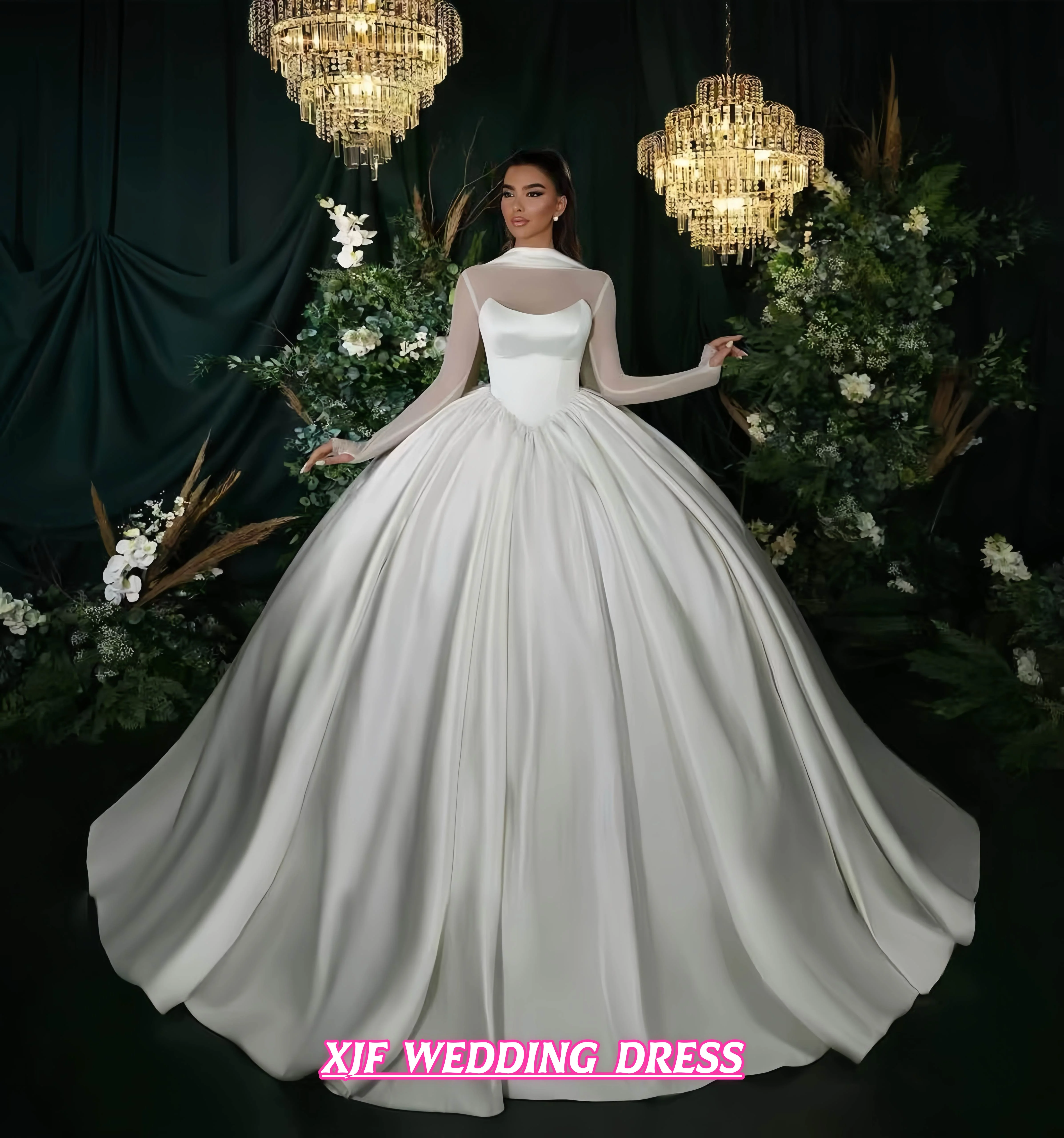 Maßgeschneidertes Sinnliches V-Ausschnitt Ärmelloses Meerjungfrau-Elegantes Hochzeitskleid Vestidos De Novia Robe De Mariée