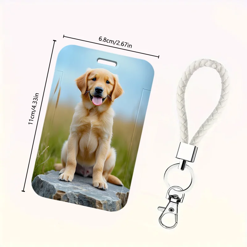 DIY الحيوانات الأليفة صور مخصصة حامل بطاقة الهوية بطاقة الائتمان وبطاقة البنك كيرينغ حالة وقائية بطاقة الهوية الطالب وبطاقة وجبة حامي