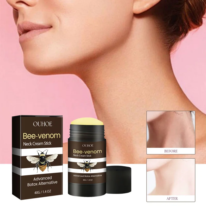 

Bee Venom Neck Firming Stick - Hydrating Anti-Wrinkle Treatment To Help Tighten & Smooth Neck Skin - Portable Cream Stick