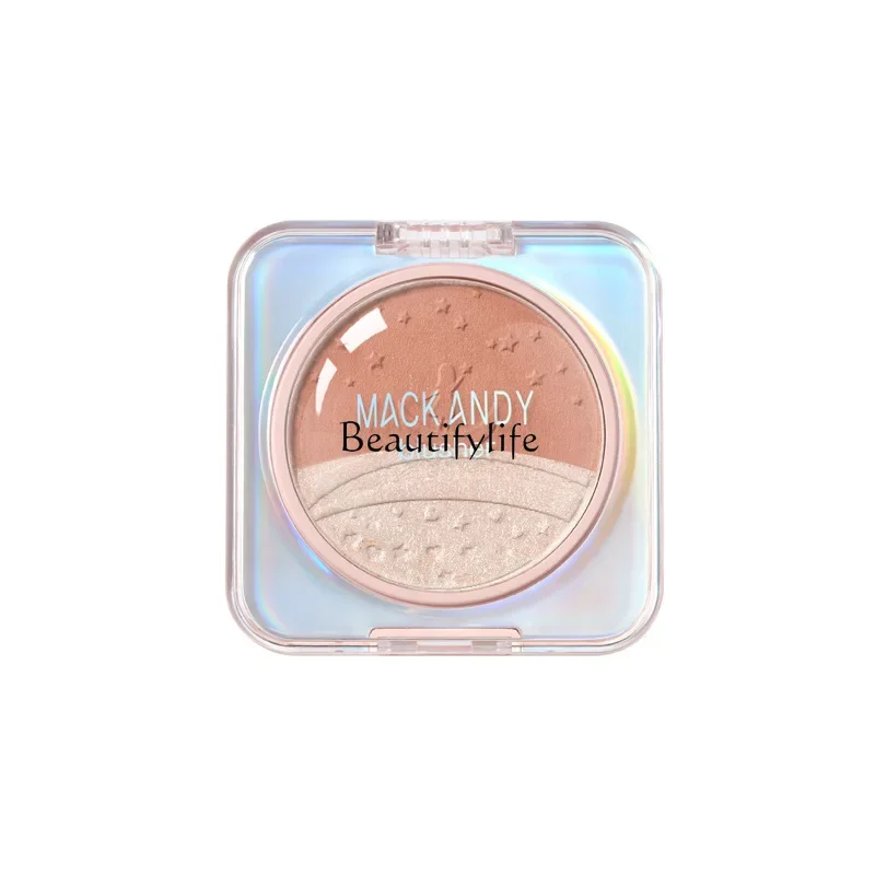 Soft and Adorable Sweetheart Rotating Blush Highlight Three-Dimensional Peach Pink Expansion Color Matte Repair