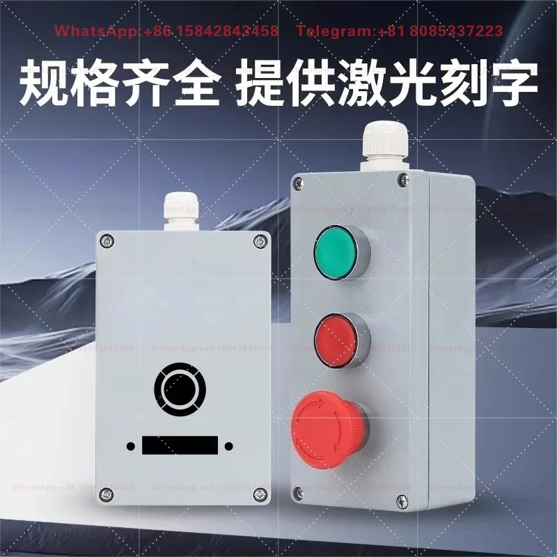 Waterproof Cast Aluminum Control Box,1/2/3-Hole Alloy Shell for Outdoor Industrial Metal Button Switch Installation