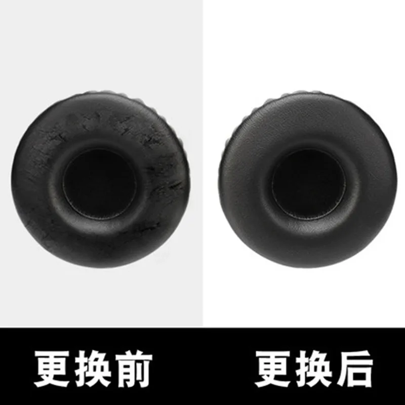 丸型レザーイヤホンカバー,akg K67,K618,K619,1ペア,スポンジ,イヤーパッド,アクセサリー72mm