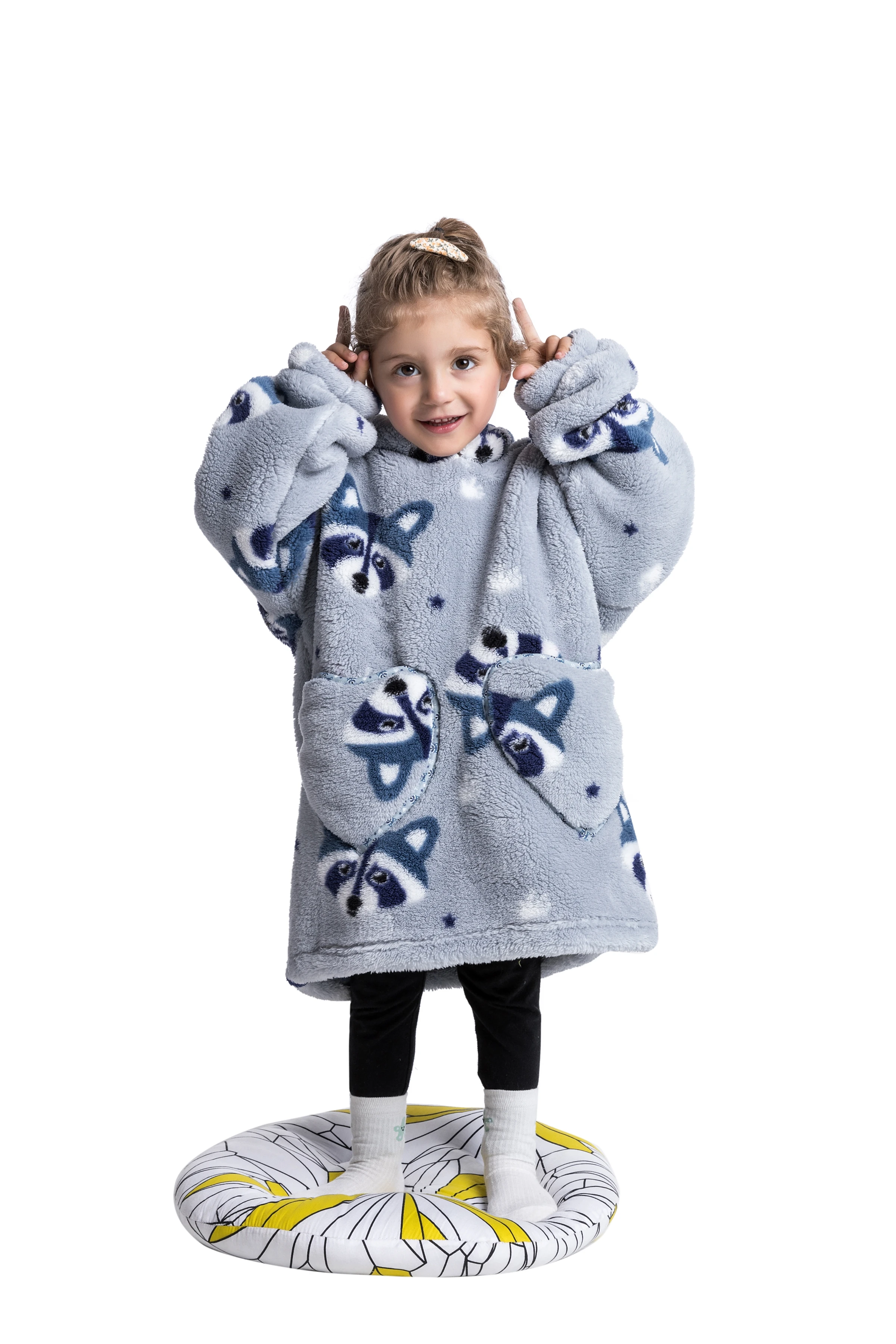 Übergroße Shu Velveteen warme Decke für den Winter, gemütlicher Kapuzenpullover für Erwachsene, Kinder, Kleinkinder, Halloween, Weihnachtsgeschenke