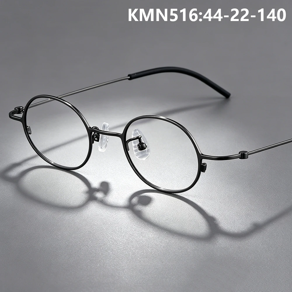 

Japanese Handmade Round Glasses Frame Men Small Face Vintage Ultralight Pure Titanium Eyeglasses High Quality Spectacles Narrow