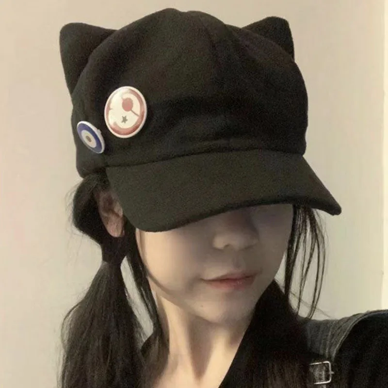 หมวก EVA ลายหูแมว ชิคินามิ อาสึกะ สำหรับสาวๆ น่ารัก สไตล์อนิเมะ หมวกเบสบอล คอสเพลย์ แลงลีย์ โซริว อุปกรณ์เสริมสำหรับงานปาร์ตี้