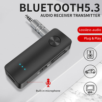 Bluetooth 5.3 Transmitter Receiver 2 in 1 Updated Bluetooth AUX Wireless 3.5mm Adapter Stereo for Earphones Car Audio Handsfree