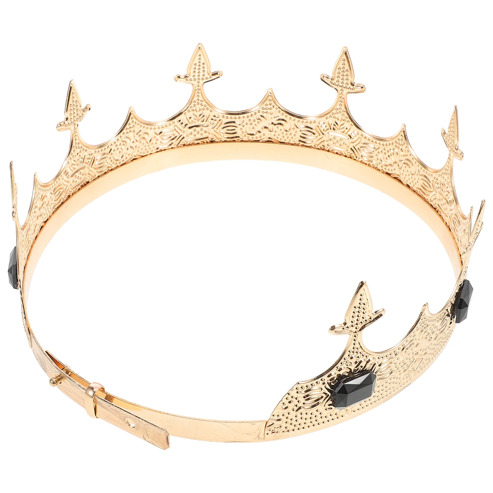 

Men Crown Hair Accessories Tiara Kings Alloy Queen Halloween Birthday Bridal Gothic Rhinestone Diadem Prom Crystal Headbands