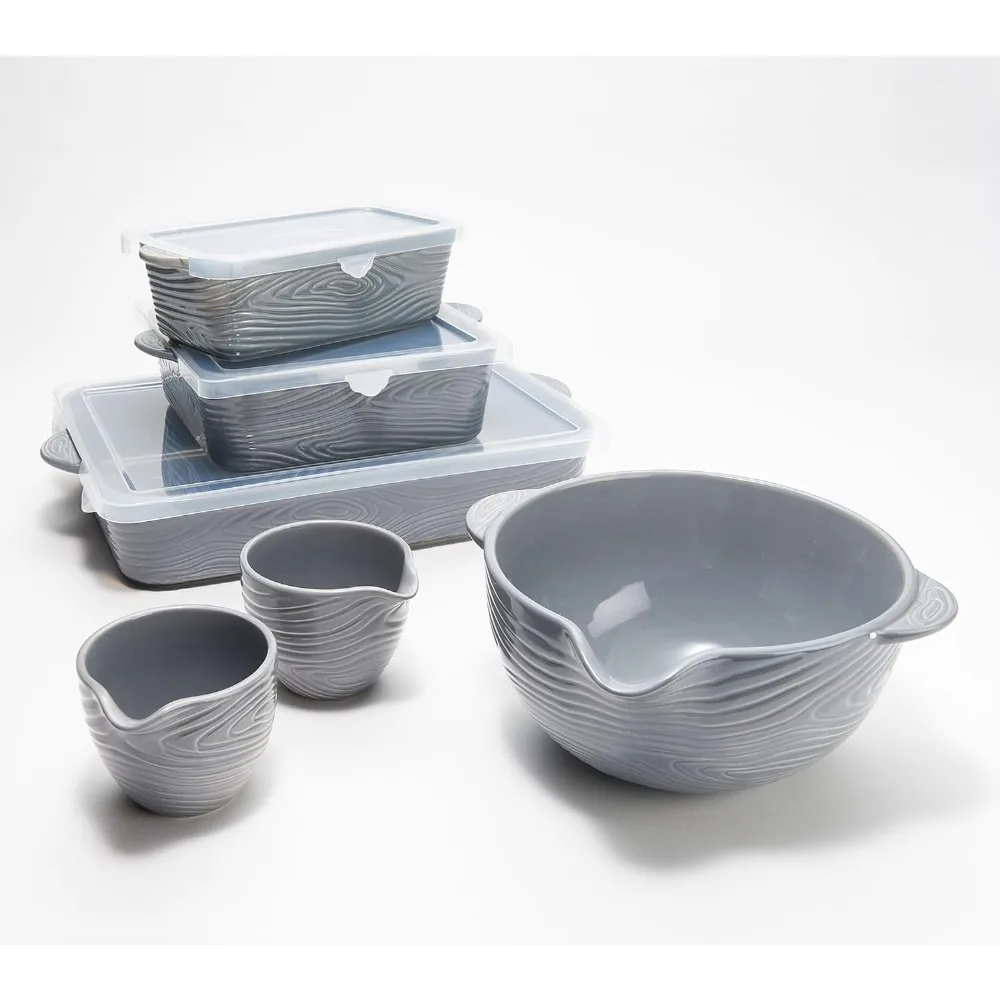 Temp-tations  Bakeware Set, Includes: Lasagna Baker, Brownie Dish, Two Loaf Pans