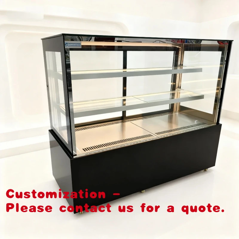

Customize.Commercial Cake Display Cooler Glass Door Refrigeration Equipment Dessert Shop Cake Fruit Refrigeration Showcase