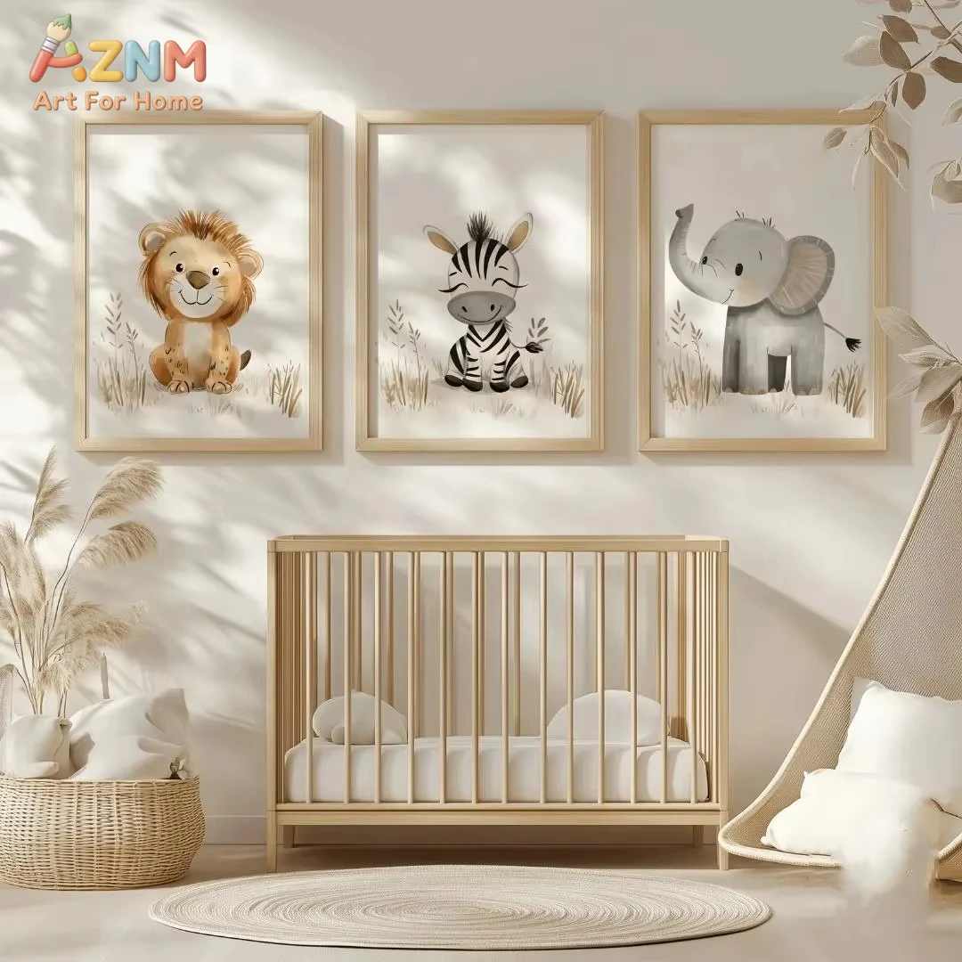 Baby Nursery Neutral - لوحات جدارية محايدة لغرفة الأطفال، 3