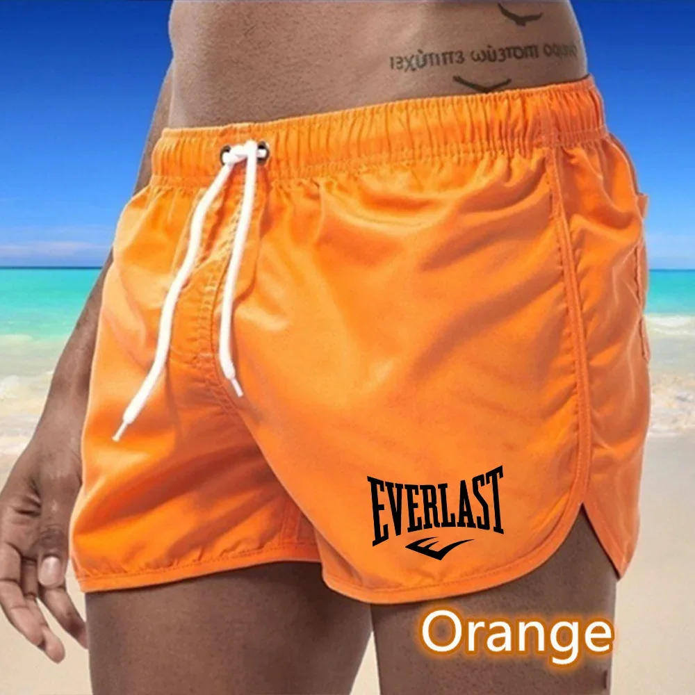 Summer fashion casual breathable quick drying ultra-thin best-selling beach shorts Men\'s swimming shorts + men\'s sports gym spor