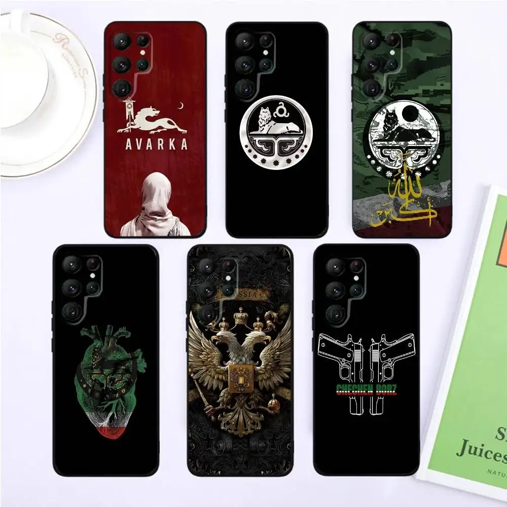 

Chechen Coat Of Arms Phone Case For Samsung S25,S24,S23,22,21,Ultra,Pro,S10,S30Plus,20lite Black Cover