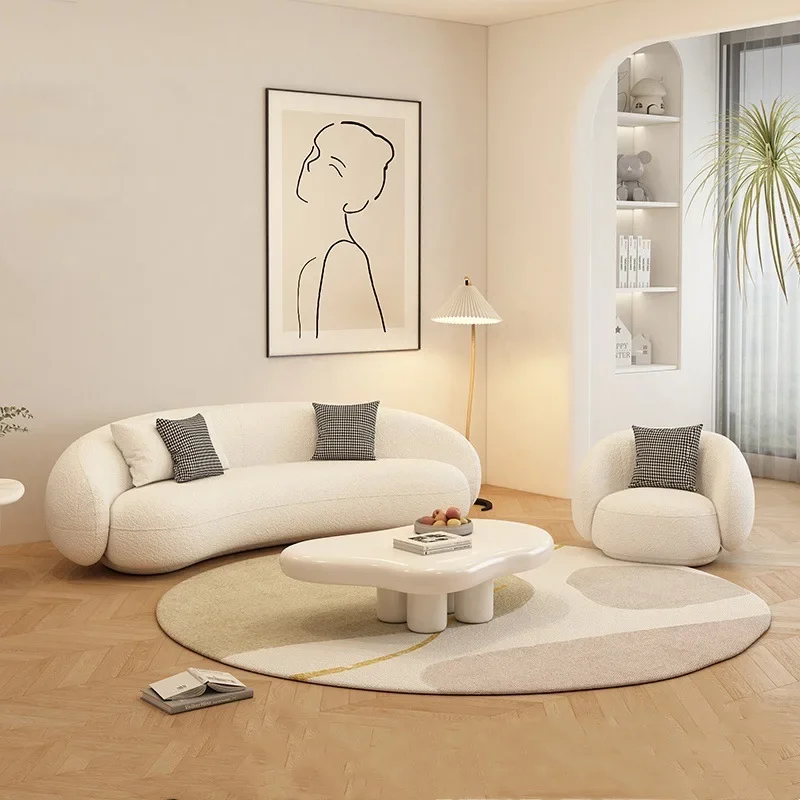 

Beauty salon reception creative small apartment simple modern living room curved clothing store Internet celebrity