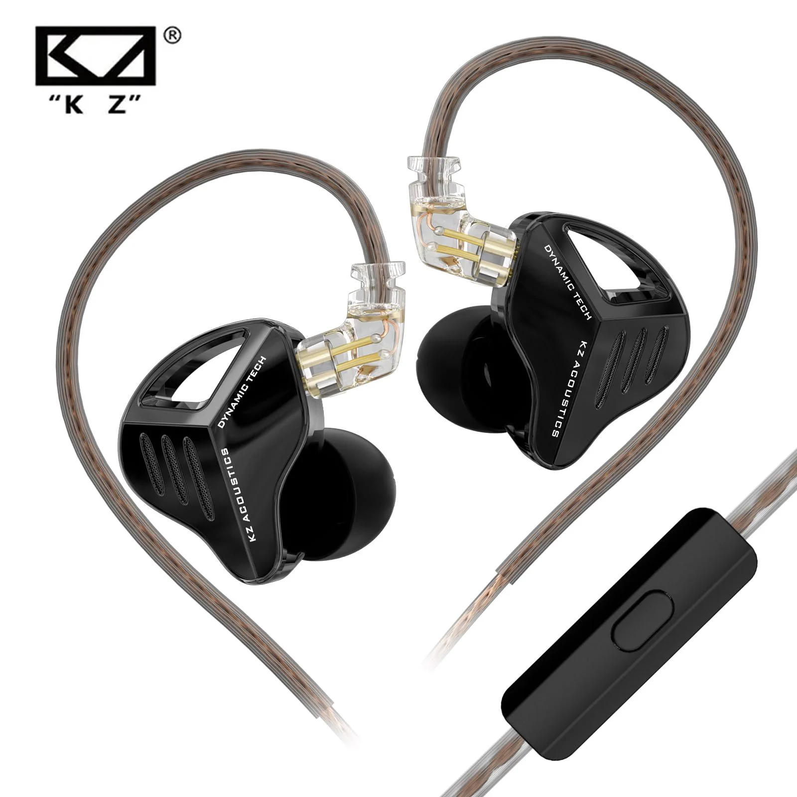 KZ ZVX Pro in Ear Monitor HiFi Wired Earbuds, Dynamic Driver Earbuds in Ear Monitor Headphones Sport Noise Cancelling Headset