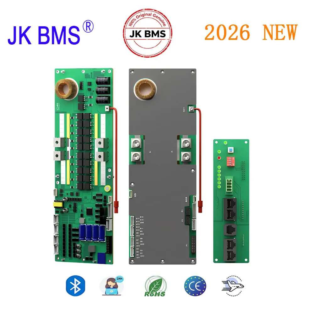 

16S 48V 150A Smart BMS 2A Auto Active Balancing Bluetooth APP CAN RS485 UART for LiFePO4 Solar Home Energy Storage JK New