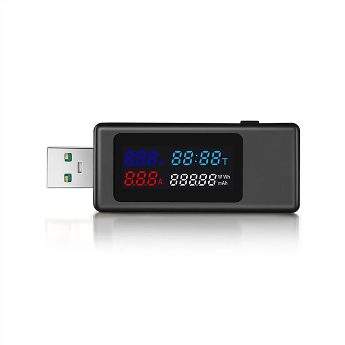 Top 3X 6 in 1 USB Tester DC4-30V IPS Display Digital Voltage Power Timing Capacity Meter Detector for Current, Voltage,Black