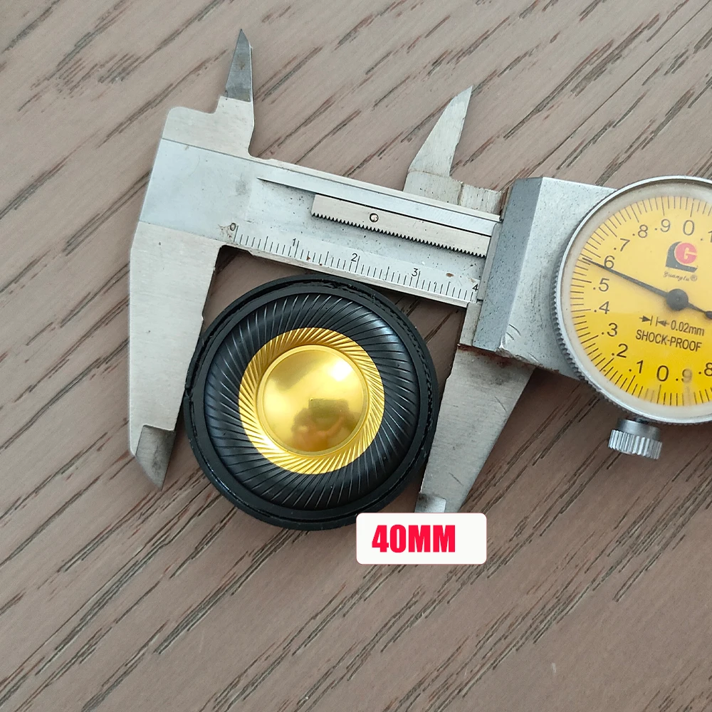ELFINEAR CarbonGild 40 1 Para 40mm Karbonowe, Złocone Głośniki Kopułkowe z Włókna Węglowego, Opcje 32Ω/300Ω — zdjęcie produktu 5