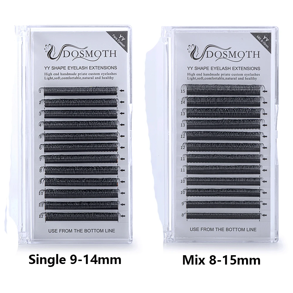 DOMSOTH  0.05/07D YY shaped upgrade Handmade high-end eyelash extensions Natural soft fan Fake eyelashes lashes