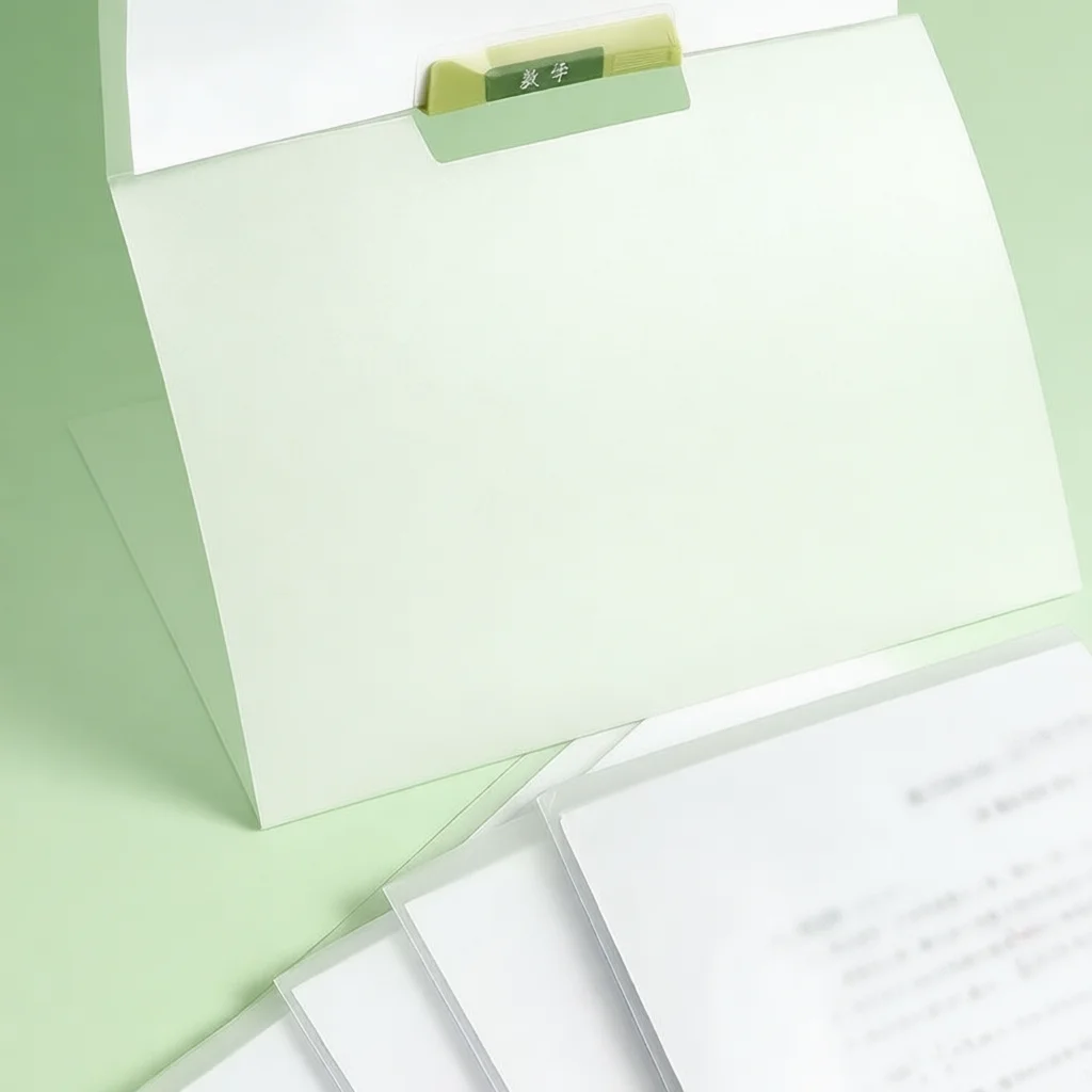 Thickened Transparent A4 Rotating Bar File Folder Side Open Pull Hold 1-50 Sheets  Paper Organizer For Student Office Stationery