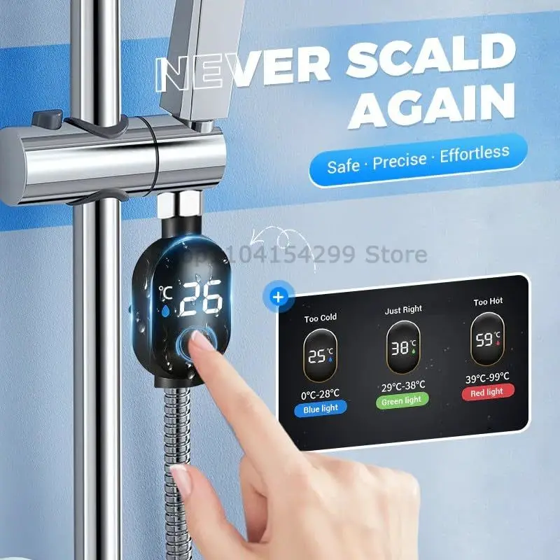 Faucet Water Thermometer Touchable Screen Tub Water Temperature Monitor LED Display Shower Bathing Temperature Meter Baby Care