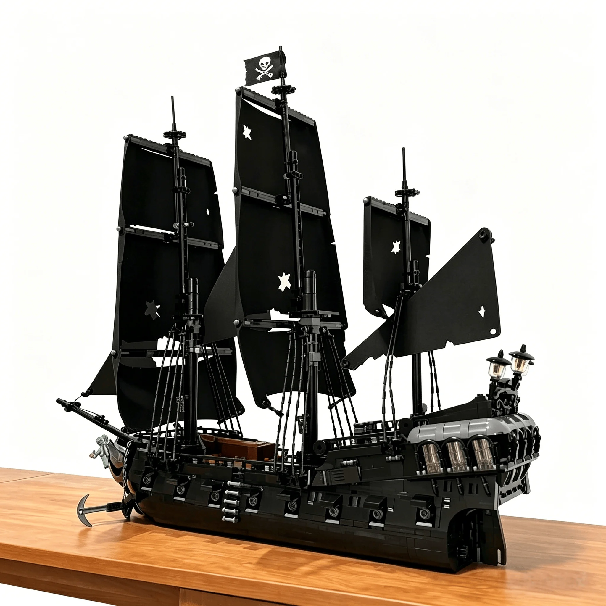 In Stock 2862PCS New Black Pirate Ship Building Blocks Set, Home Decor Ornament Model, Festival, Birthday & Christmas Gifts image 3