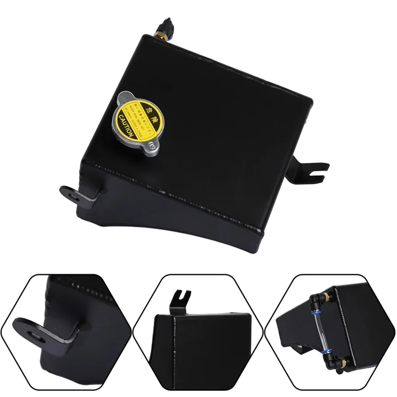 Aluminum 1.5L Coolant Overflow Tank For Nissan 240SX 240SX S13 SR20DET KA24DE KA24E KA24 Auxiliary Cooling Kettle