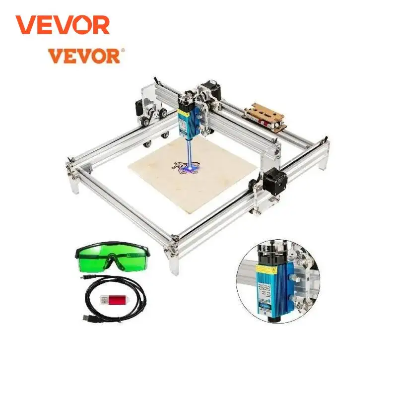 VEVOR 3040 Laser Engraver Kit 0.5/5.5/15W Desktop DIY GRBL control CNC Router Laser Engraving Cutting Machine for Plastic Wood