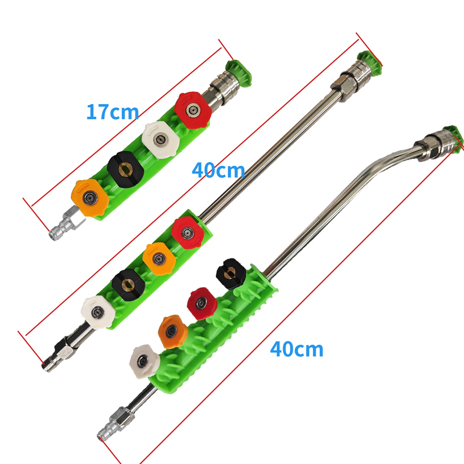 Car Wash Accessories High Pressure Water Gun Extension Rod Nozzle Extension Rod Stainless Steel 1/4 Quick Connector