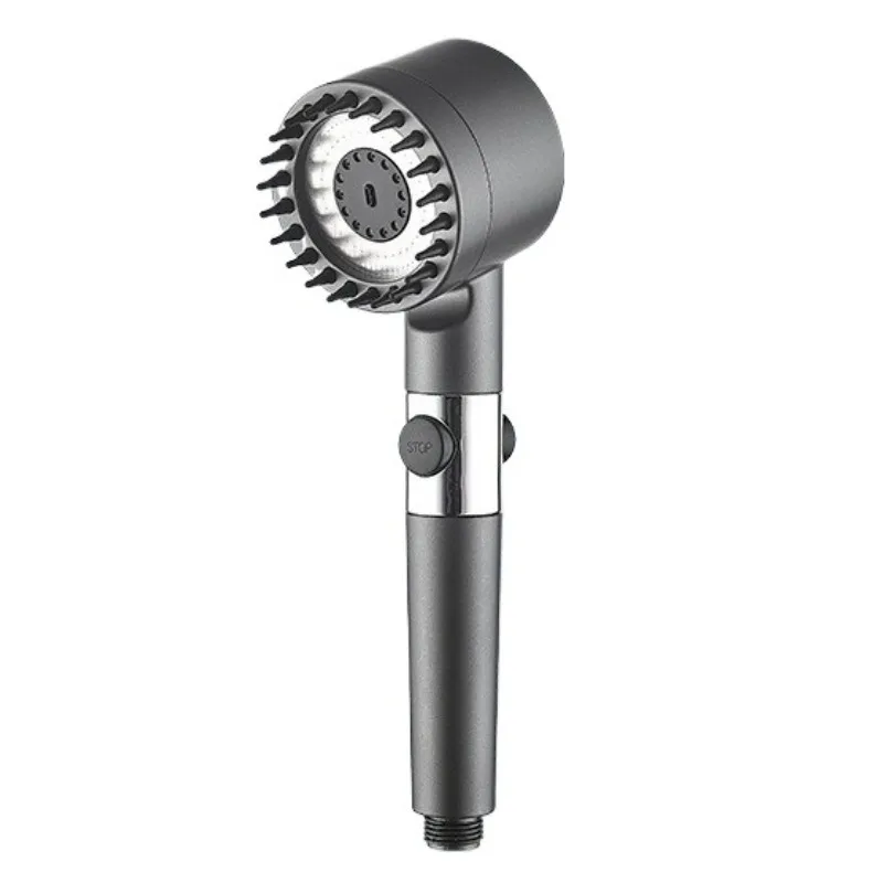

For Bathroom Accessories High Pressurized Filter Shower Head 3-mode Adjustable Spray with Massage Brush Rain Faucet