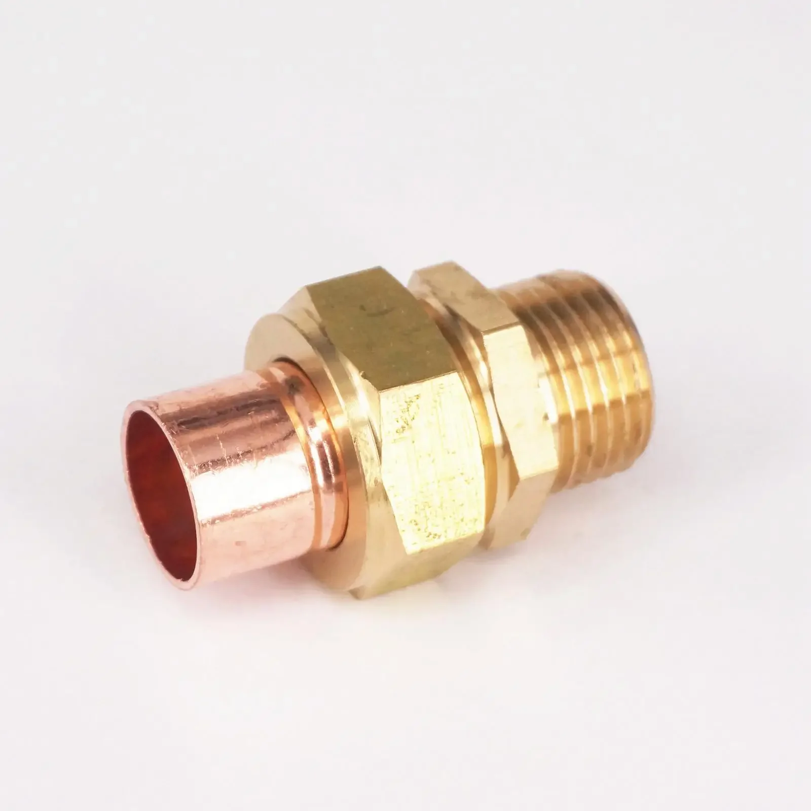 

Brass 1/4" 3/8" BSP Male- 8/10mm I.D Copper Weld Socket End Feed Union Pipe Adapter Air Conditioner Refrigerator Chiller Plant