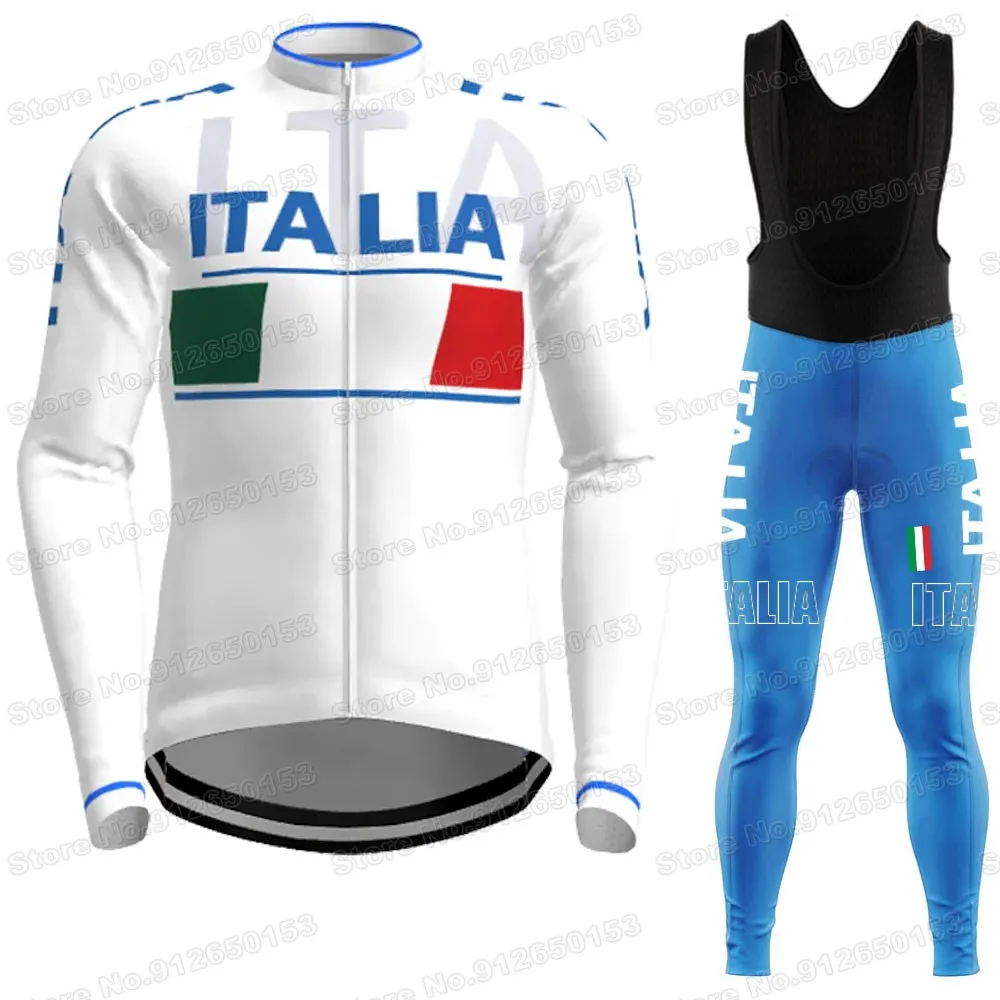 2026 イタリアチームサイクリングジャージセットイタリア冬