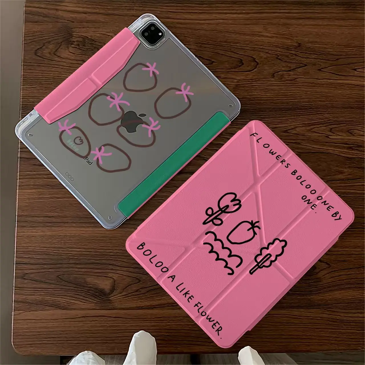 

Korean Spicy Girl Lines Strawberry Y2K Cover For iPad Pro 13 11th M5 M4 12.9 A16 10 8 7 9th 10th Air 11 M2 M3 Mini Tablet Case