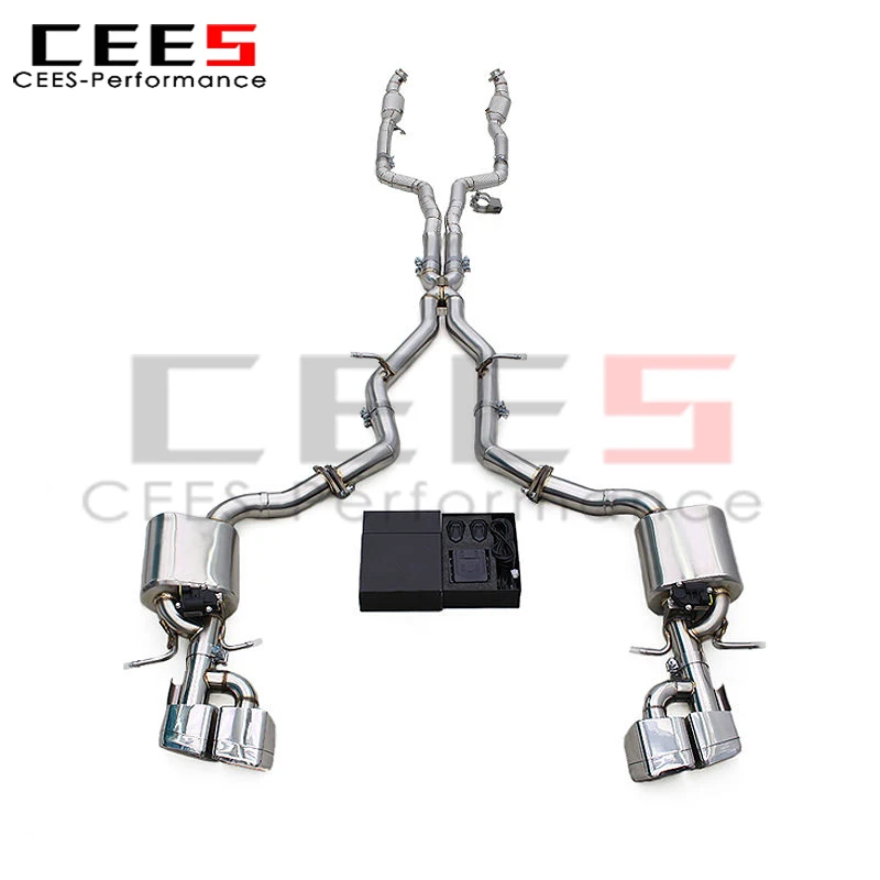 CEES Smart Valves Control System for Mercedes-Benz E63/E63S AMG W212 2008-2013 Valved Race Pipes X Mid Pipe Design