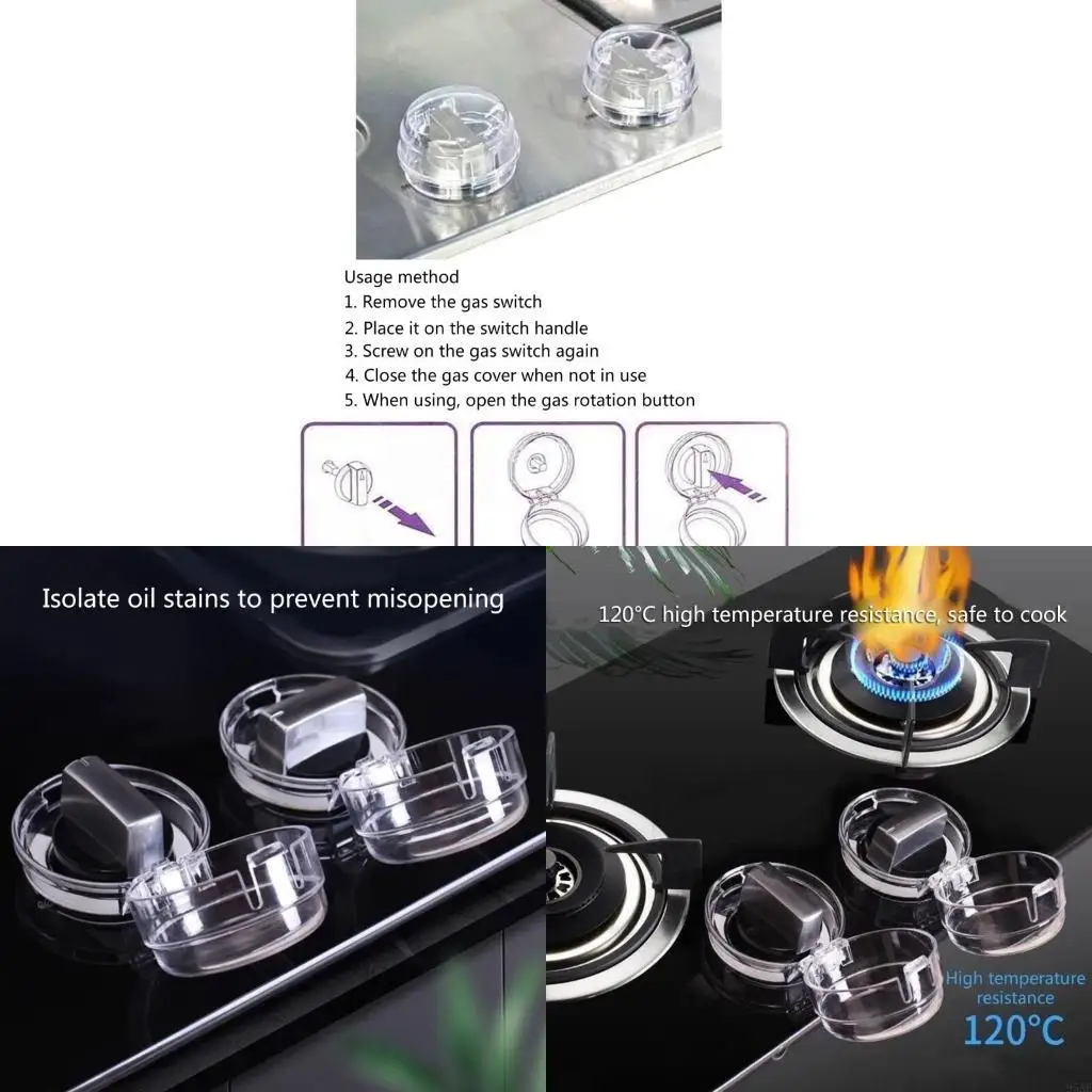

95AE Gas Stove Knob Protectors Kitchen Microwave Oven Power on off Protective Cover