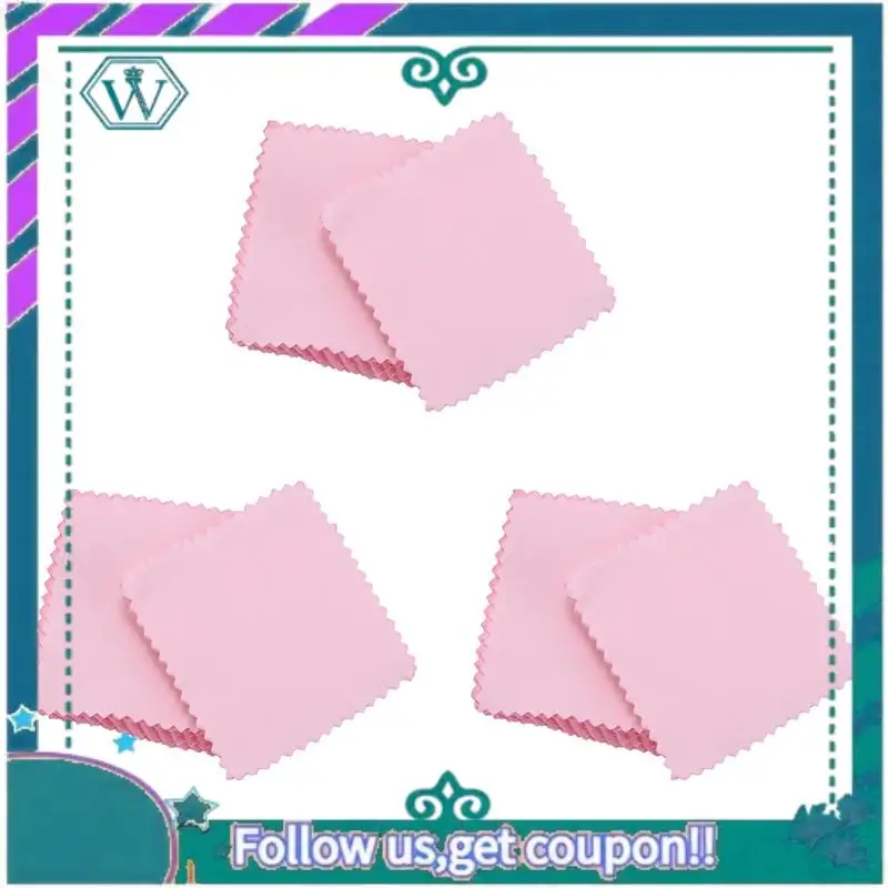 

A09P 150 Pack Jewelry Cleaning Cloth,Jewelry Polishing Cloth For Sterling Silver Gold Platinum Pink