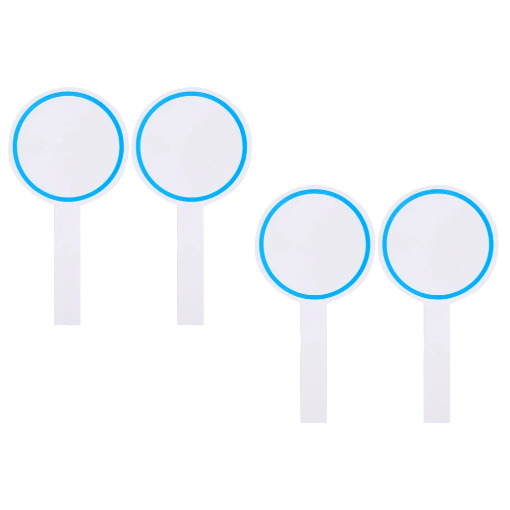 Mini Whiteboard Poster, Dry Erase Paddles Sign Sticker, Single Sided, Regravável Locker, Branco, 4 Pcs