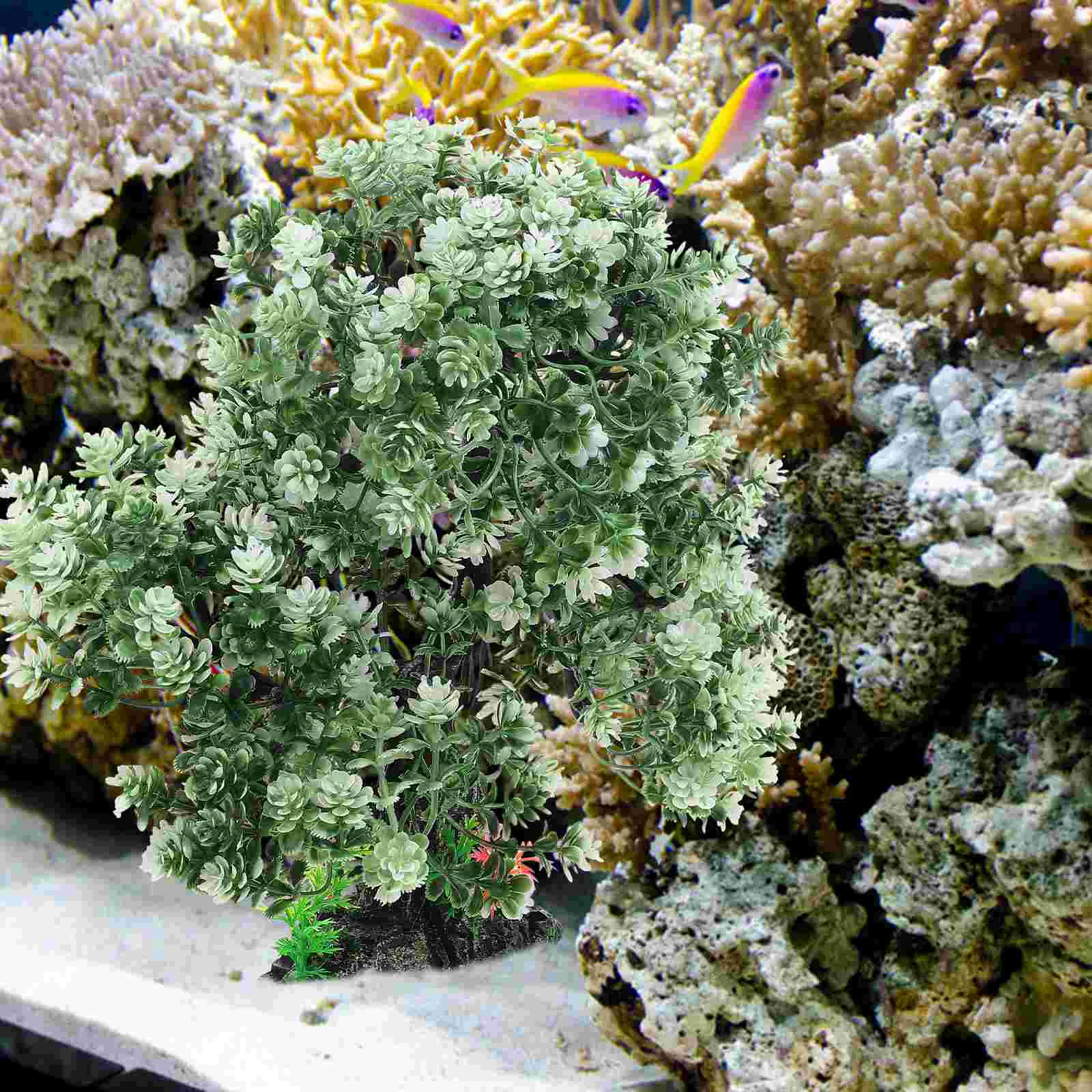 Tanktops Fish Landscaping Tree Aquarium Artificial Resin for Decor Container Simulation Red