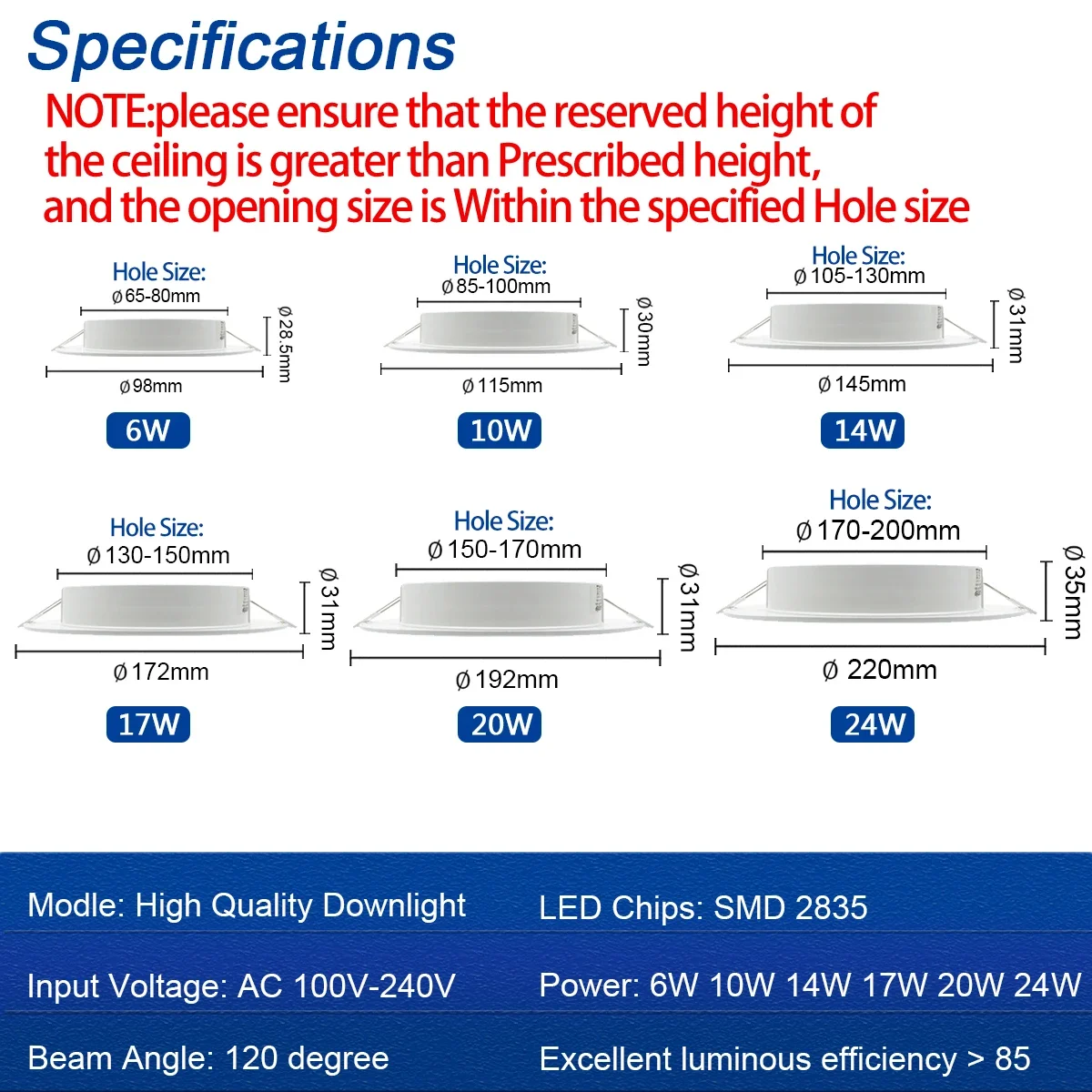 Imagem -04 - Lâmpada Led Downlight para Decoração de Casa Lâmpada Spotlight Iluminação Interior Lâmpada Gu10 Mr16 Ac85265v E27 E14 Gu5.3 Pcs