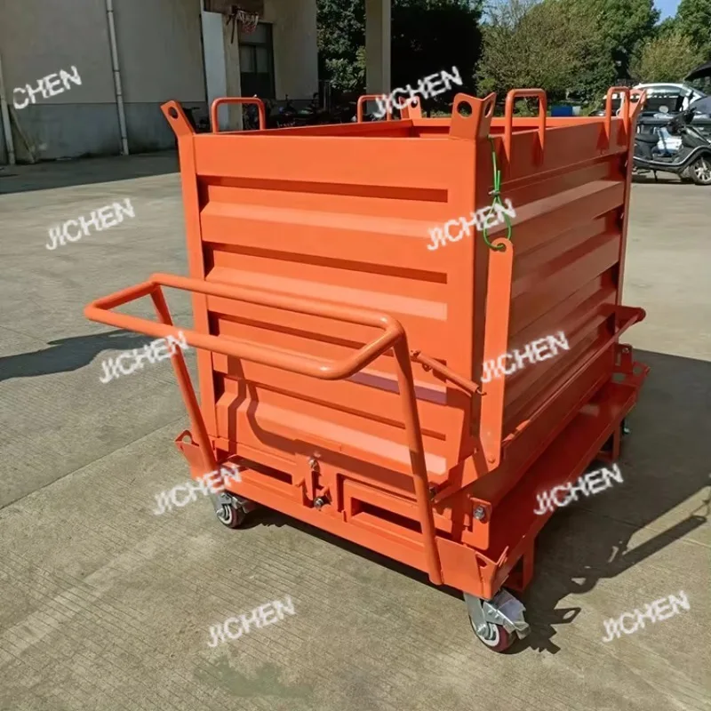 

Neu Customizable Heavy Metal Transport Bin Self-Dumping Hopper Dumpster for Scrap Collection Material Handling Equipment