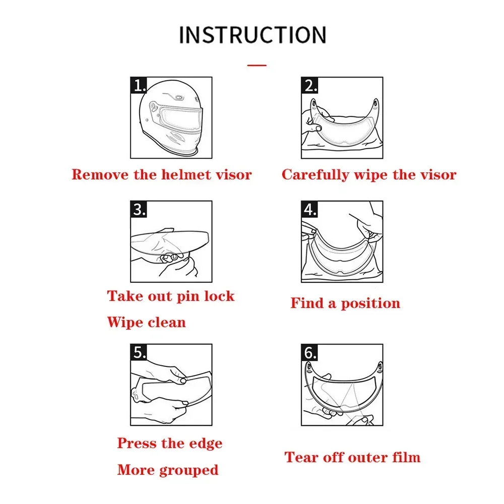 Motorcycle Helmet Lens clear Anti-fog patch For Nexx X.WED2 X.Wed2 X.D1 XD1 visor Anti-fog Film