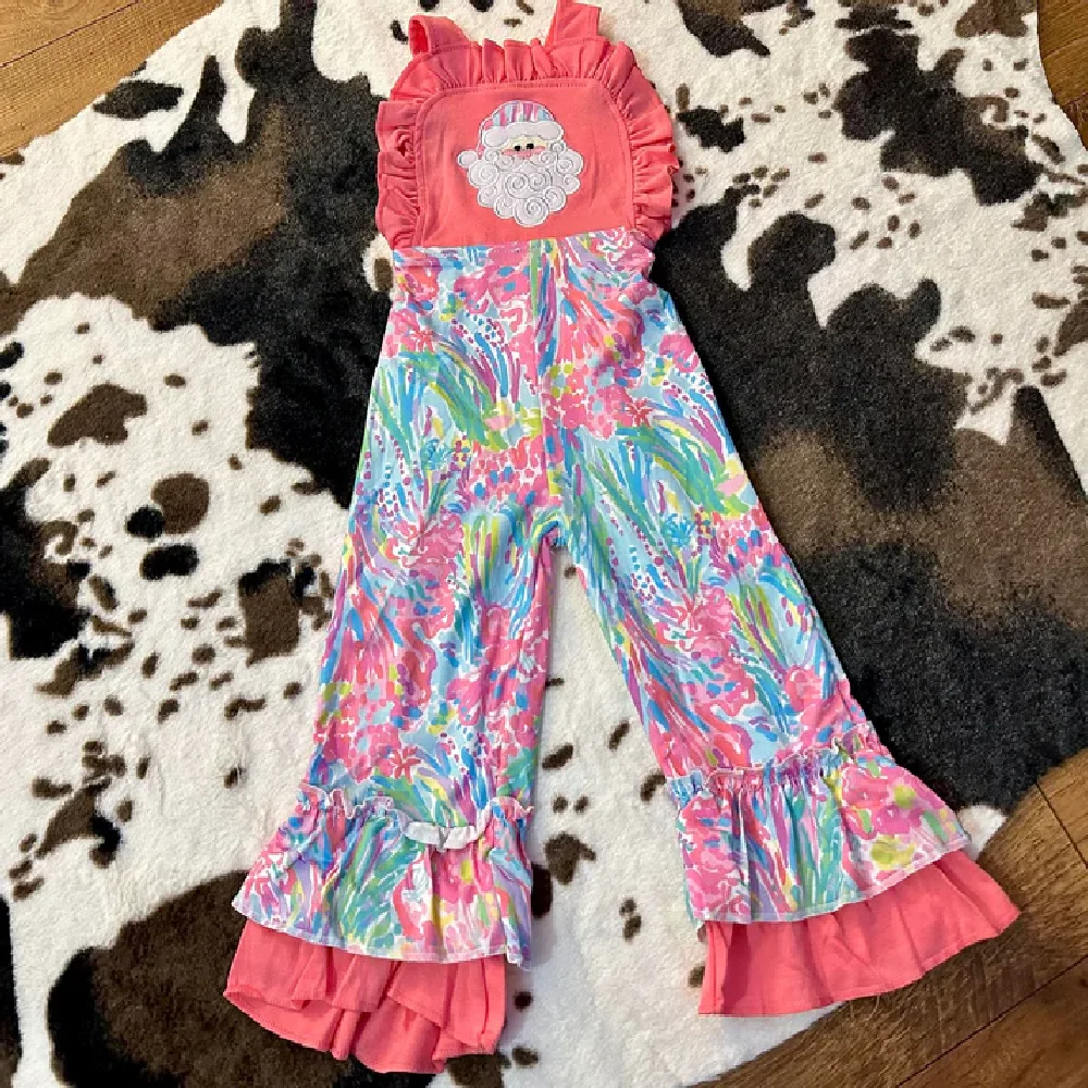 

Baby Girls Santa Bell Bottom Jumpsuits Overall