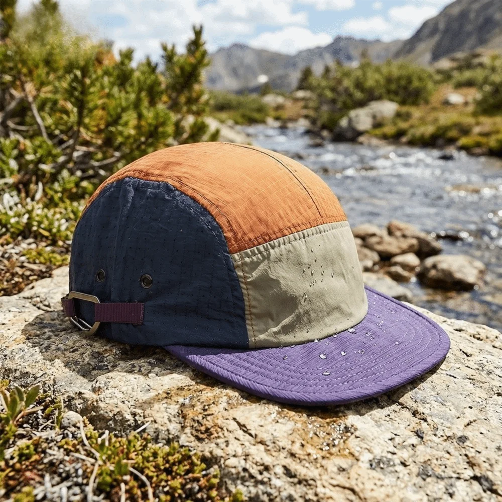 5-Panel Herren Baseballkappen Farblich Abgestimmte Leichte Schnelltrocknende Kappe Outdoor Camping Sonnenschutz Entenschnabel-Kappe – Detail 11